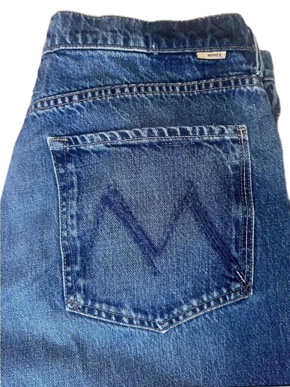 MOTHER The Nerdy Cuff Jeans Size 30 High Rise Straight Leg Cuffed Denim - Picture 3 of 6